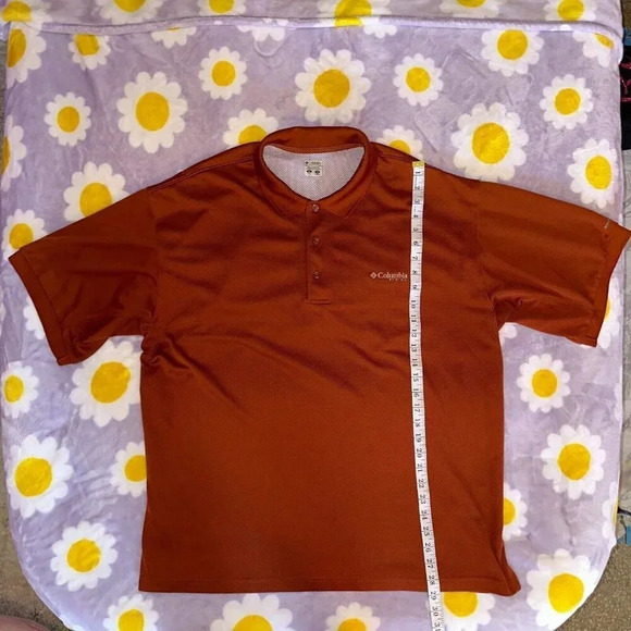 Columbia Men's PFG Omni-Shade Polo Shirt Vented Rust Orange Sz XL - Picture 5 of 6